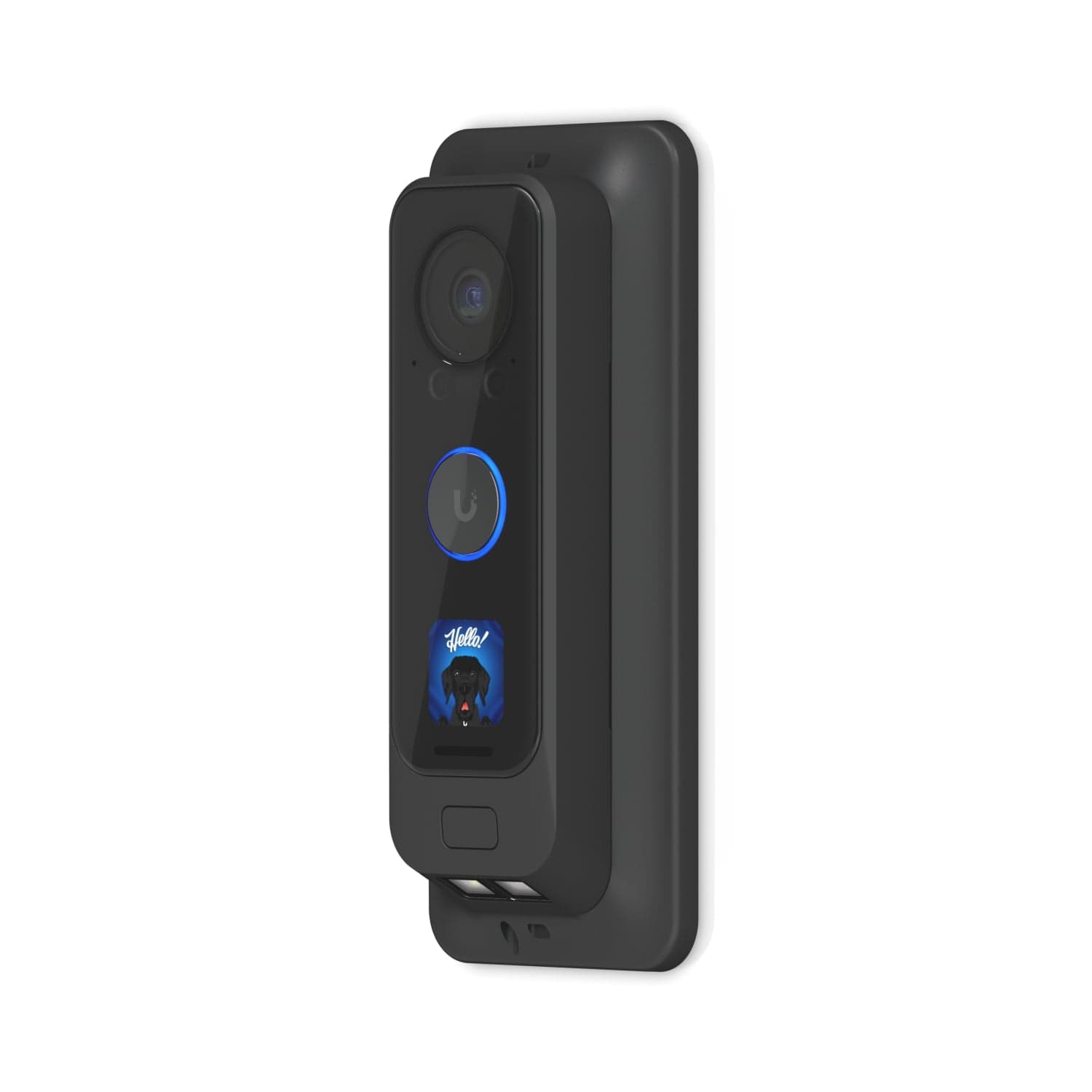 Ubiquiti G4 Doorbell Pro PoE Gang Box Mount, Black, Secure, Flat/ 25° Angled Wedge Angled Mounting Plate, Compatible NHU-UVC-G4-DBELL-POE